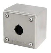Elfin Push-button enclosure, 1 hole Ø 22, 82x82x85mm